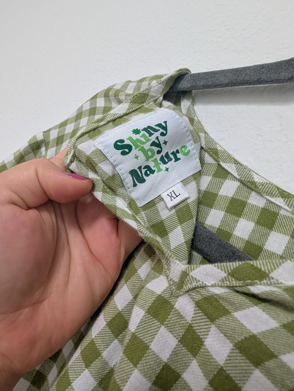 Shiny by Nature Gingham Dress - Matcha Green - Picture 5 of 6